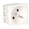 K45 Socket with Grounding 16A/230V~, Quick Connectors, White