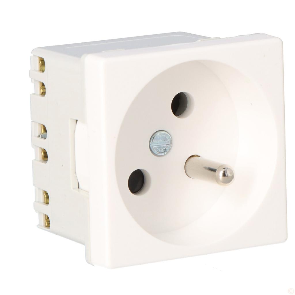 K45 Socket with Grounding 16A/230V~, Quick Connectors, White