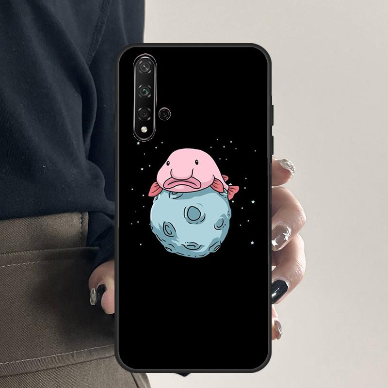 Cartoon Blobfisch Für Huawei Nova 12i 12s 7i 8i 11i 9 10 SE Y91 Y90 Y60 Y70 Y72 Y61 P30 P40 Lite P60 Pro Hülle
