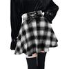 WTEMPO Gotyckie Mini Spódniczki w Kratę dla Kobiet Krótkie Spódniczki w Kratę z Wysokim Stanem