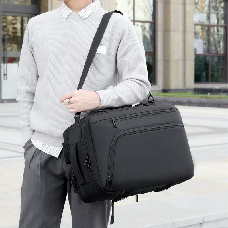 Plecak Sportowy Teksturowany Plecak Biznesowy Podróżny Można Rozszerzyć Krótkodystansowy Wielkopojemny Torba Podróżna Biznesowa