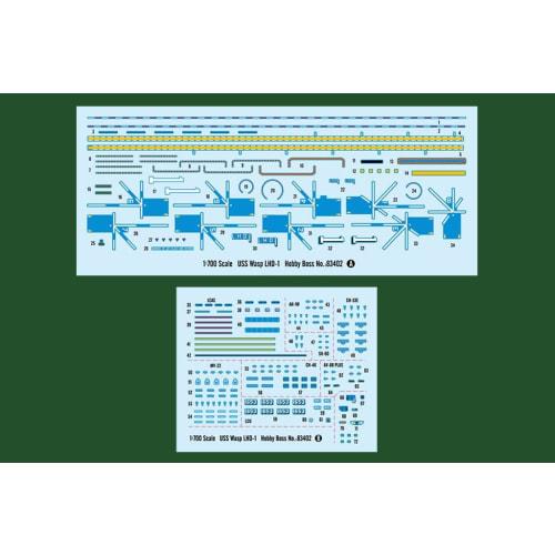 Hobby Boss 1/700 Ship Series U.S. Navy Amphibious Assault Ship Wasp LHD-1 Plastic Model