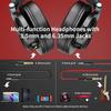 OneOdio A71 Wired Headphones High-Resolution Monitor DJ Closed-Back Dual-Port Red with In-Line Microphone for Gaming Music Recording Phone Calls