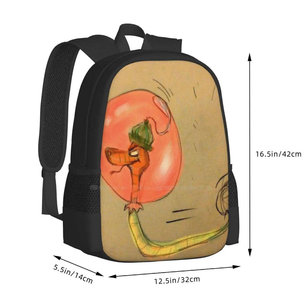 Sir Hiss Hot Sale Backpack Fashion Bags Sweet Cute Snake Childhood Nostalgia Fly Balloon Give To The Poor Little John