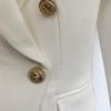 Giacca alla Moda Donna Classico Doppiopetto Bottoni Metallici Leone Blazer