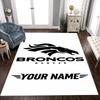 Denver Broncos Logo Customized Name Carpet Perfect for Kitchen Hallway Entryway Dormitory Anti-slip Rug Anime Office Decor