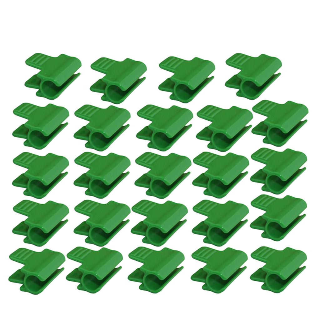 24pcs Greenhouse Clamps Easy Installation Securely Shading Net Rod Clip for 11mm Stakes Pipes