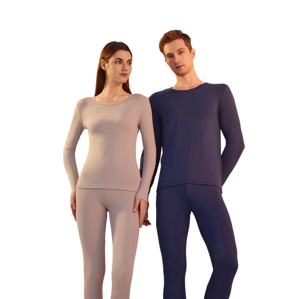 Class A Lenzing Modal 80-Count Warm Base Layer Set: Men's & Women's Autumn Heat-Generating Skinwear