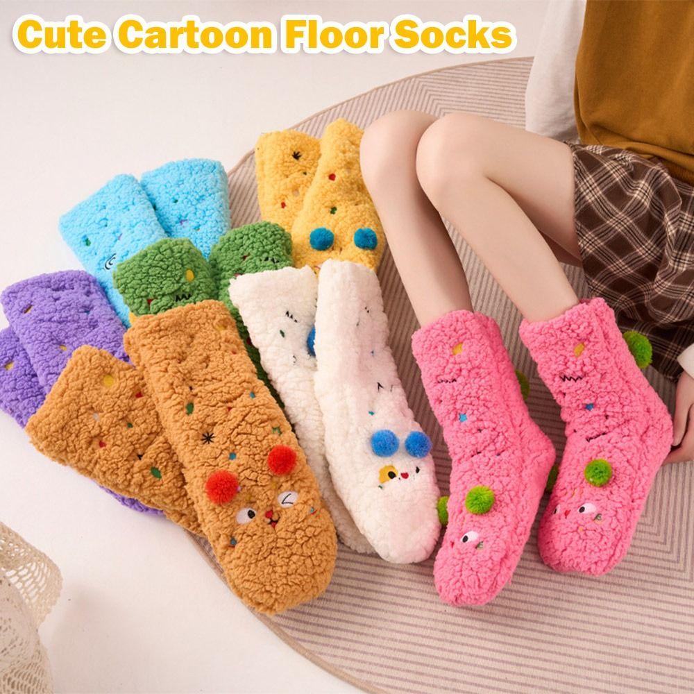 Thickened Floor Socks Lambswool Stockings Cute Socks  Female