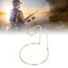   Reel Rack Stainless Steel Short Type U Shaped Upper Frame Round Base Lightweight Detachable Fishing Gear Stand
