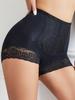 Flarixa Culotte taille haute en dentelle pour femme, sous-vêtement moulant, contrôle du ventre