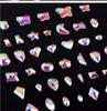 AB Farbe Flachboden Speziell geformter Diamant Symphonie Liebe Stern Schmetterling Nagel Glas Nagelkunst Tragen Nagel Kleiner Schmuck