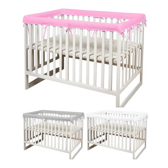 1 Set Breathable Mesh Crib Rail Cover, Soft Baby Teething Protector for Crib Rails, Thick Pad for Toddler Bed, Edge Guard for Nursery