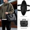 Men's Black Waterproof Oxford Briefcase – Large Capacity, Versatile Commuter Bag