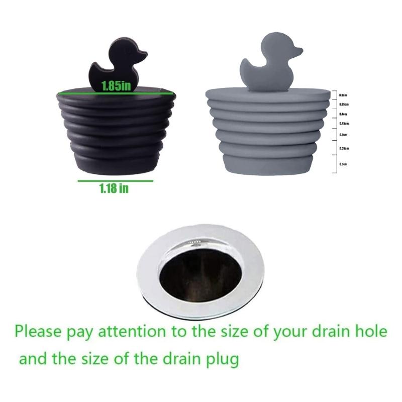 Reusable Bathroom Plug Universal Drain Stopper Silicone Anti-clogging Kitchen Sink Stopper Bathtub Plug Accessories 2pcs
