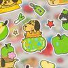 1 PC Apple Paradise Series Kawaii Cartoon Stickers DIY Diary Album Scrapbook Planner Handbook Aesthetic Supplies