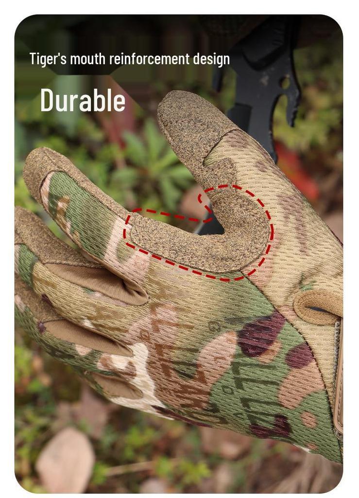 Cross-Border Tactical Motorcycle Gloves: Wear-Resistant, Non-Slip, Sun Protection, Touchscreen Compatible for Men & Women.