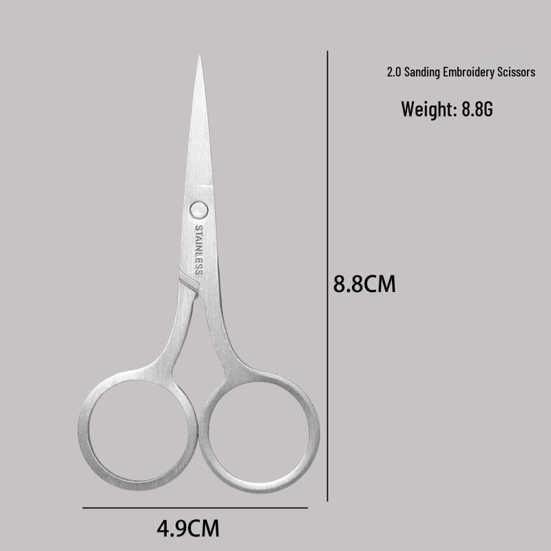 Stainless Steel Eyebrow & Nose Hair Trimmer Scissors with Round Head