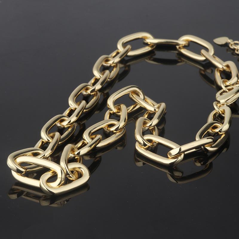 Jewelry Cold Wind Exaggerated Thick Chain, Necklace Hip-Hop Personality Thick Chain Pure Handmade Necklace