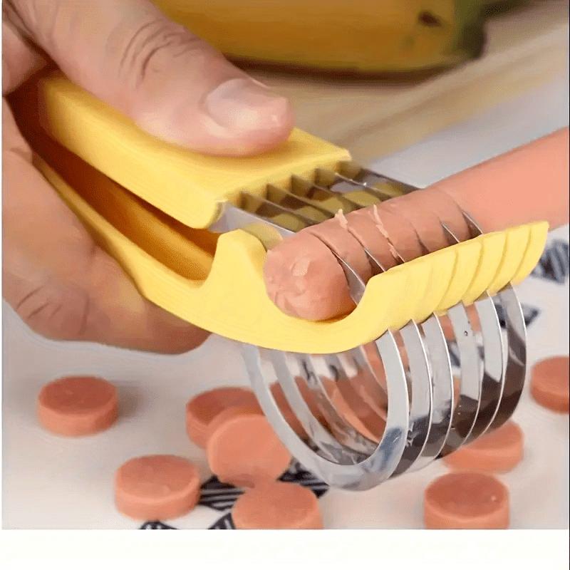 A Stainless Steel Slicer for Bananas And Cucumbers - Safe for Food, Easy to Use, Perfect for Barbecues And Outdoor Cooking, an Essential Tool for The