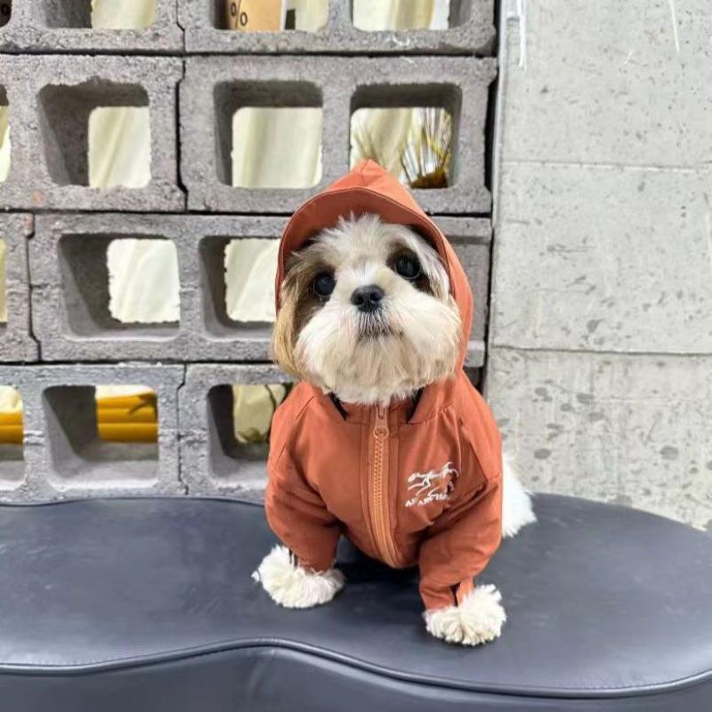 Dog jacket ancestor dog autumn and winter velvet teddy than bear schnauzer French bucket windproof warm pet clothes