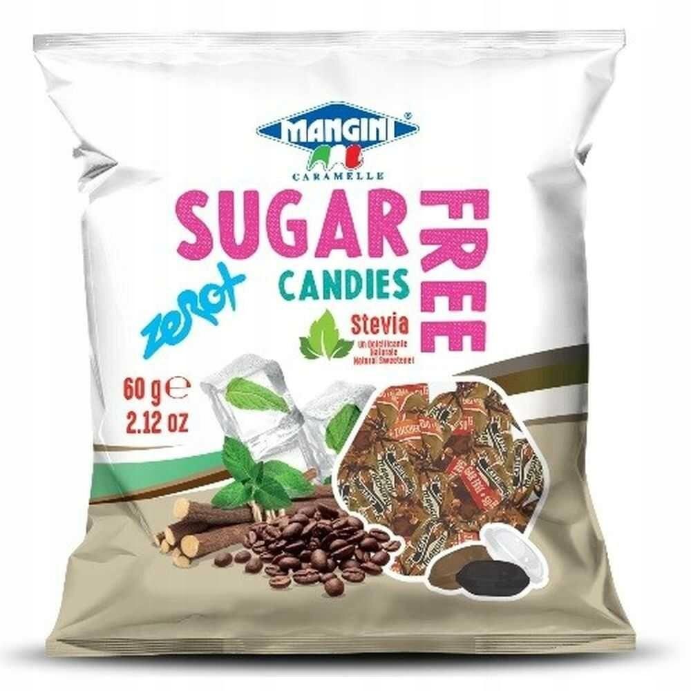 Caramelle al Caffè con Stevia, Senza Zuccheri Aggiunti, 60g - MANGINI