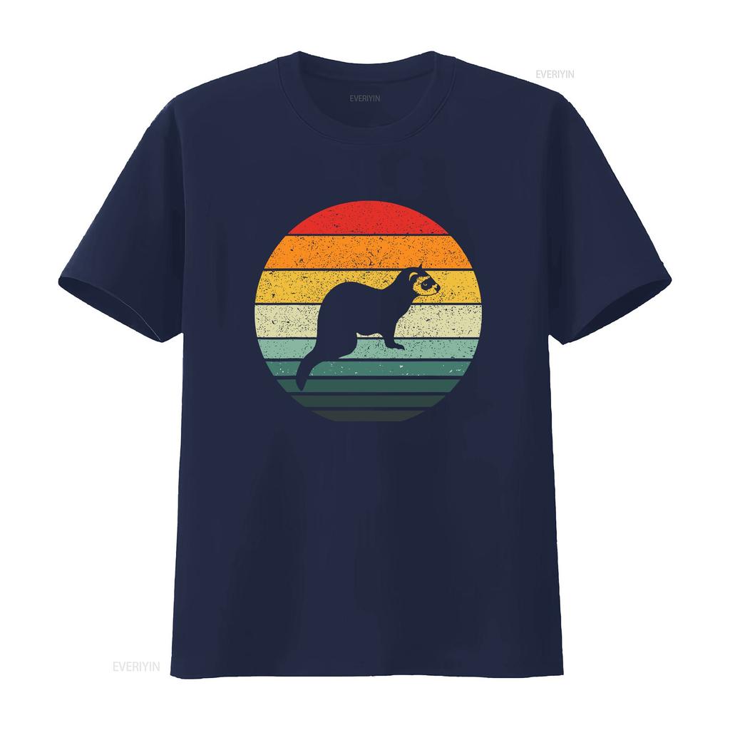 Vintage Ferret Retro T Shirt vintage Washed Unisex graphic homme fashion streetwear Stretched Slightly Comfortable