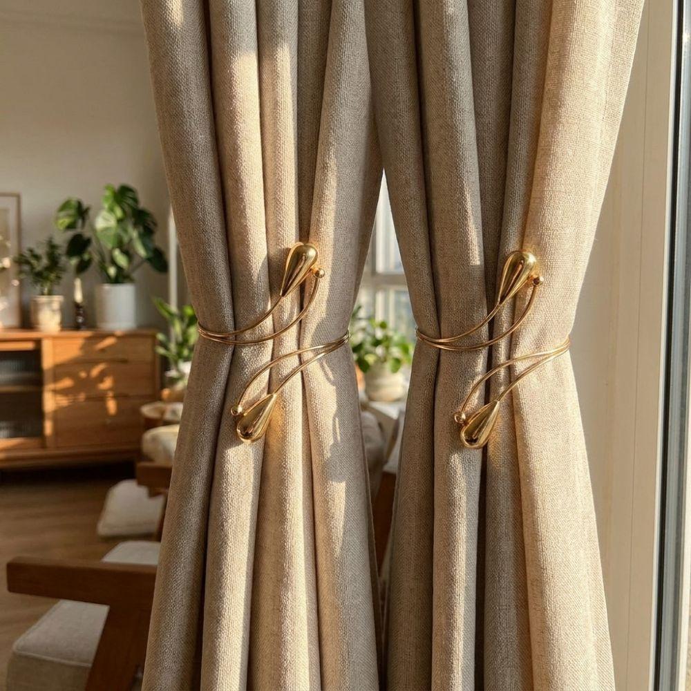 2PCS Arm Ring Curtain Holders Adjustable Drapery Tiebacks Home Decoration