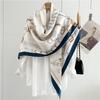 High-grade twill silk scarf women's spring and summer new mulberry silk large square scarf travel large shawl scarf dual-purpose