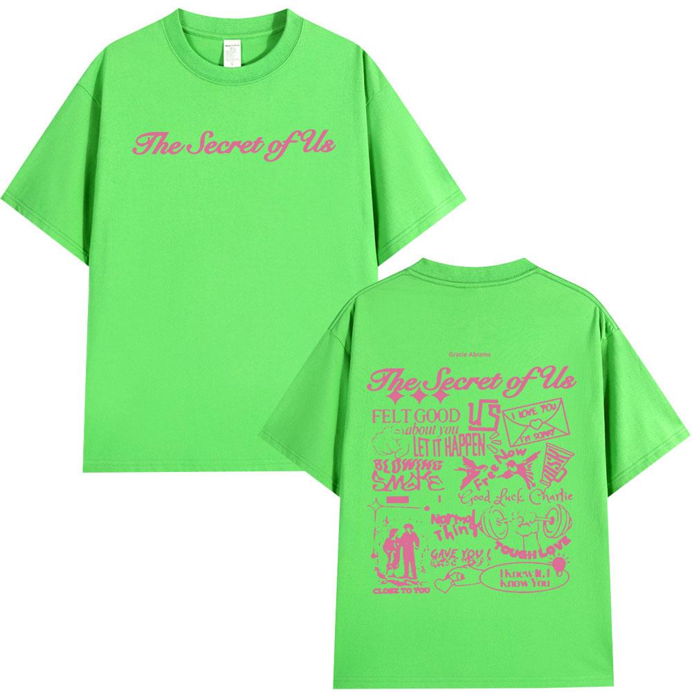 

Gracie Abrams The Secret of Us T Shirt Men Women Cotton Casual Short Sleeves T-shirt Fashion Hip Hop Harajuku Oversized T-shirts XL