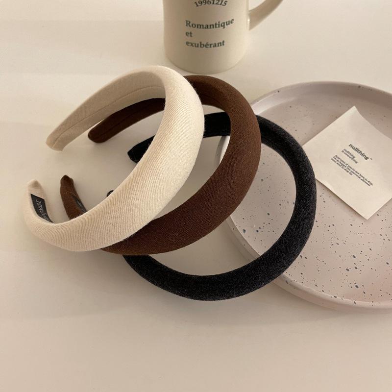 2021 Wide Chocolate Headband: High-Spongy Hairpin for Japanese & Korean Women