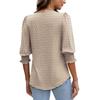 Women's Clothing, Spring, Loose, Casual, Printed, Seven Quarter Sleeves, Round Neck, T-shirt, Top