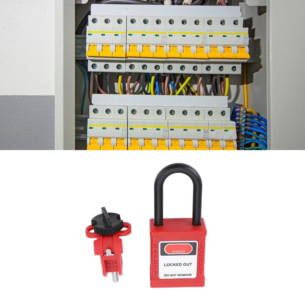 Insulated Circuit Breaker Lockout Device Durable Electrical Lockout Tagout Kit Outdoor