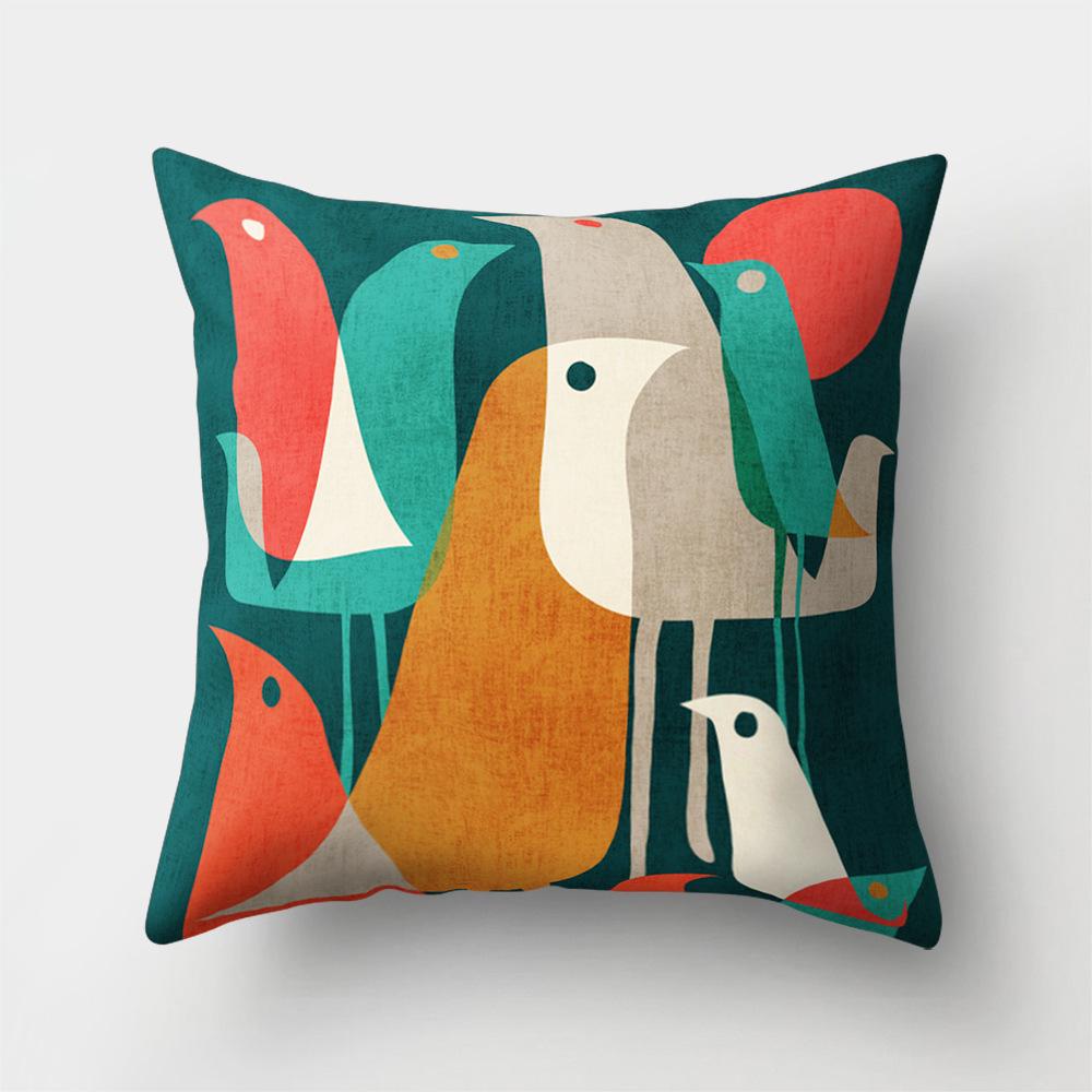 Car Waist Pillow Sofa Pillow Case Cartoon Sunrise Pattern Car Cushion Yiwu Pillow