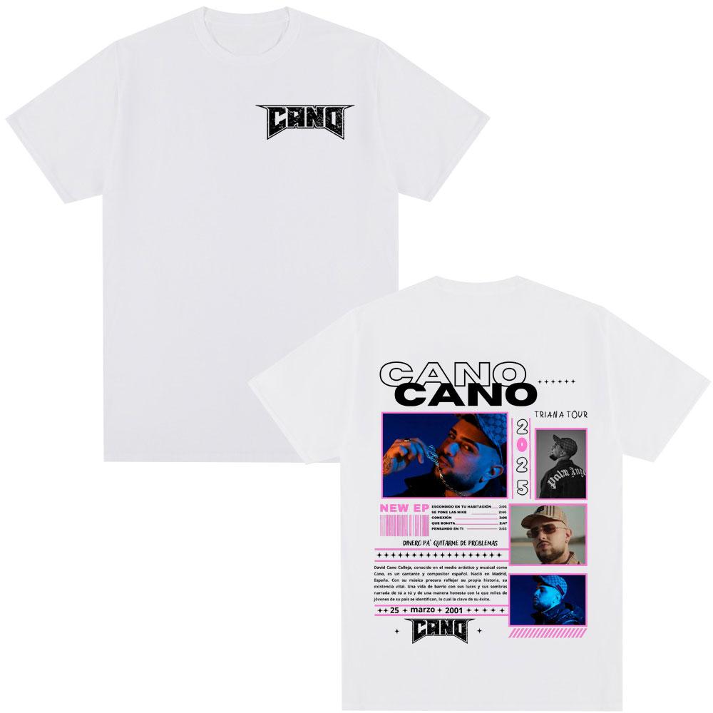 Rapper Cano Triana Tour Merch T-shirts Men Women Fashion Hip Hop Oversized T Shirt Comfort Cotton Casual Short Sleeve T-shirt