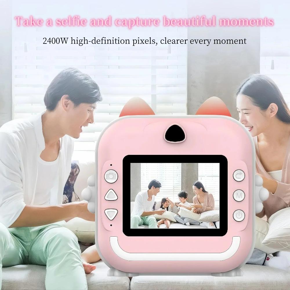 Children Camera Instant Print Mini Digital Video Camera for Kids HD Screen APP Connect Children's Digital Camera Toys As Gifts