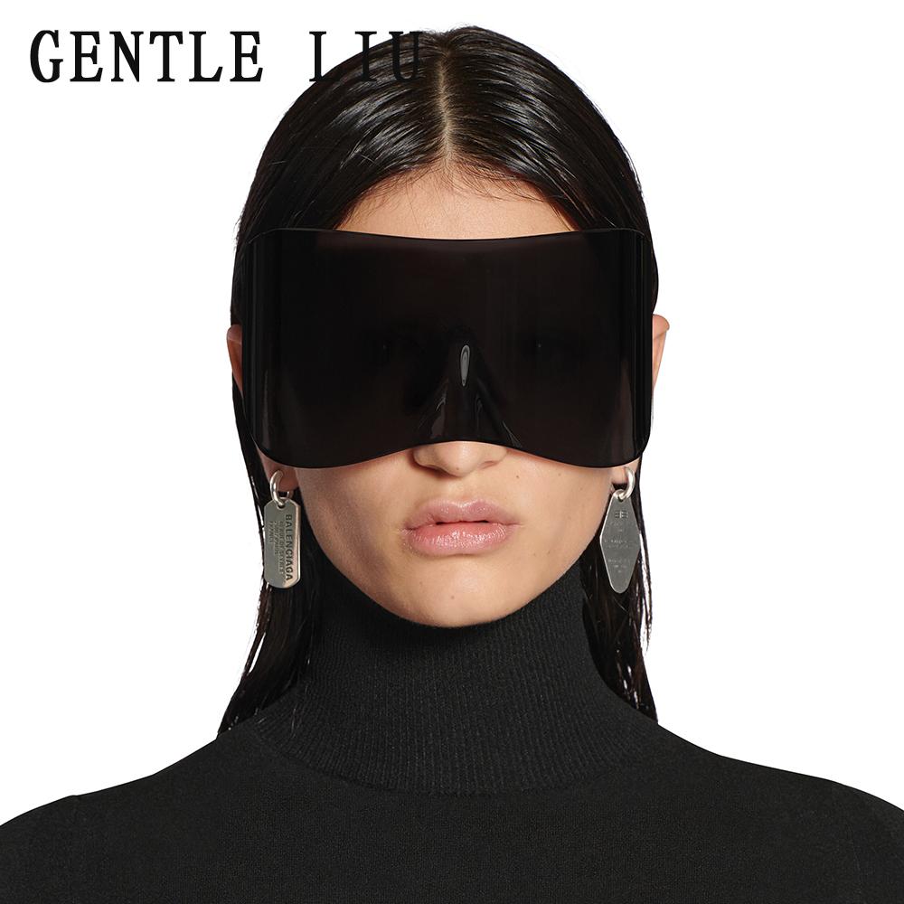 Y2k Retro Oversized Sunglasses Mask Women Punk Goggle Sports Sun Glasses For Men Women 2000's Brand Designer Shield Eyewear Sol 7