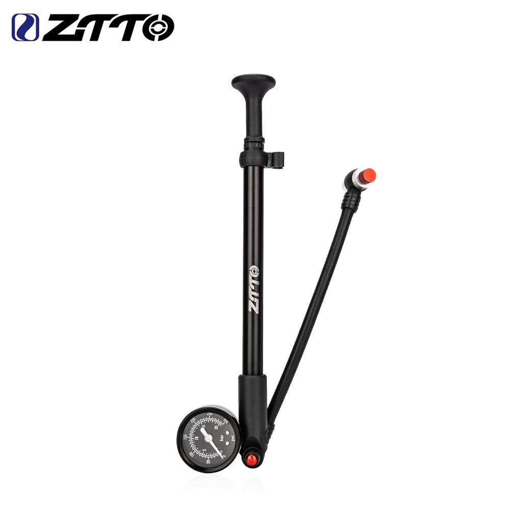 ZTTO Насос высокого давления 300 psi с манометром, портативный, для вилки велосипеда, подвески, подседельного штыря, накачки шин, для клапанов Schrader Presta Mini for AV