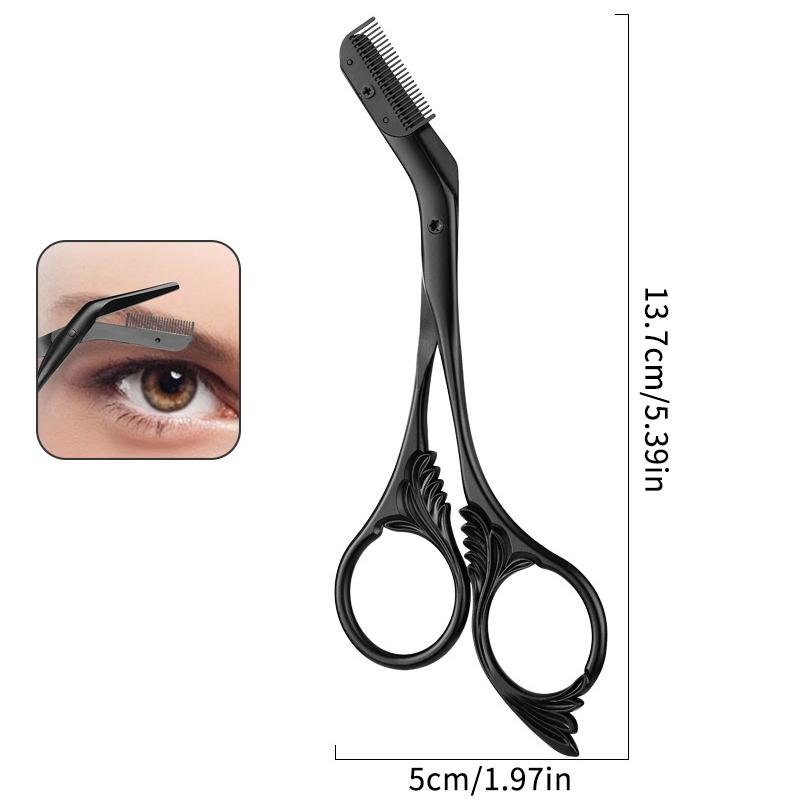 Augenbrauentrimmer Schere mit Kamm, Augenbrauenschere für Frauen, Präzisions-Augenbrauen Schneider aus Edelstahl Haarentfernung Make-up Werkzeug