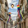 Rainbow Column Windsock Flag Fly Outdoor Hangings Colorful Garden Decorative Flag with Rainbow