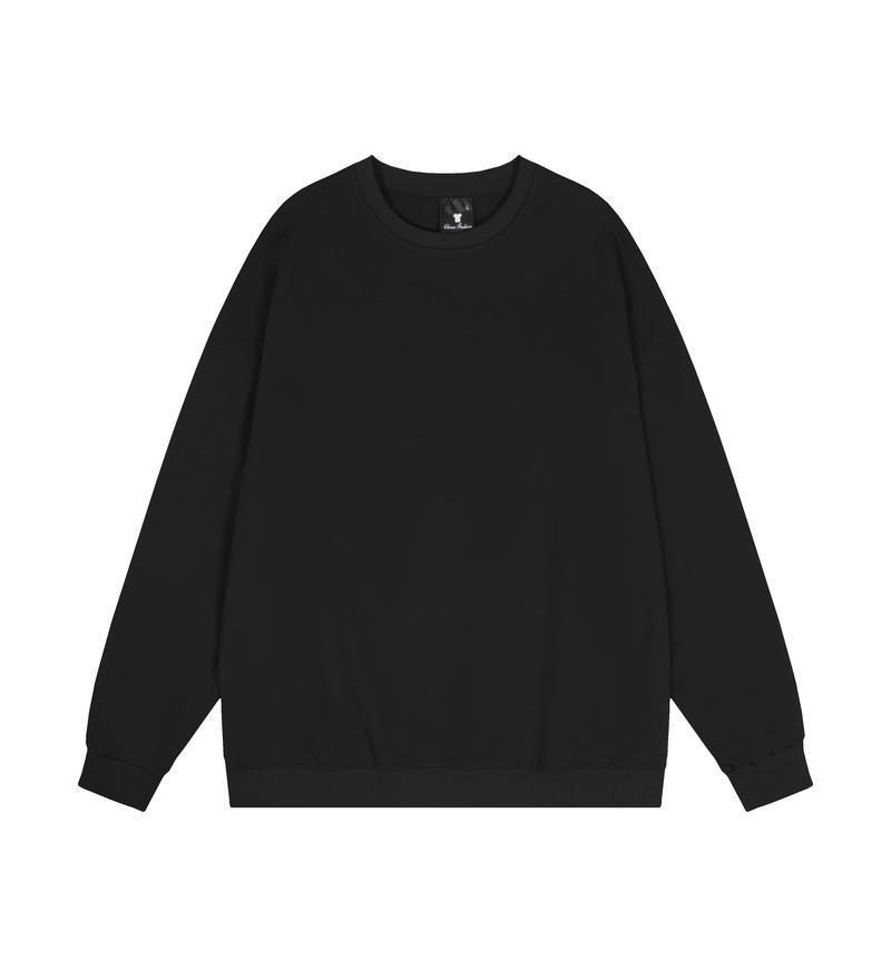 Loose Solid Color Round Neck Hoodie - Unisex Long Sleeve for Couples, Spring & Autumn
