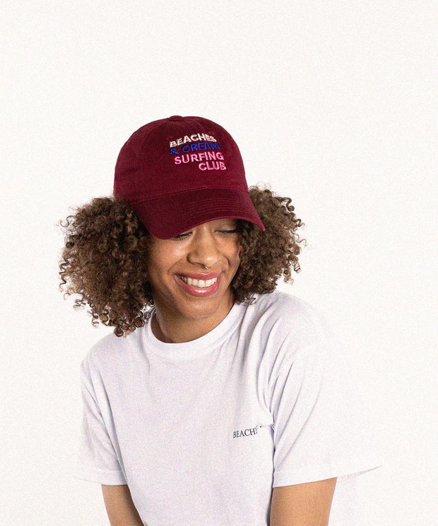 Bichiseuaenkeulim Surfing Club Ball Cap-Burgundy