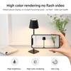 Rechargeable 3 Color Stepless Dimming Desk Lamp 1800mAh Portable LED Desk Lamp for Restaurant Bedroom Bars Home Patio Outdoor