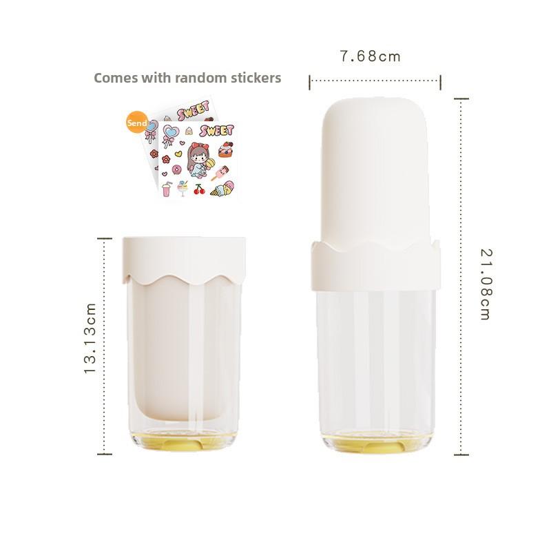 

2 Pcs Portable Toothbrush Travel Wash Cup for Student Dormitories 2 cups белый/жёлтый