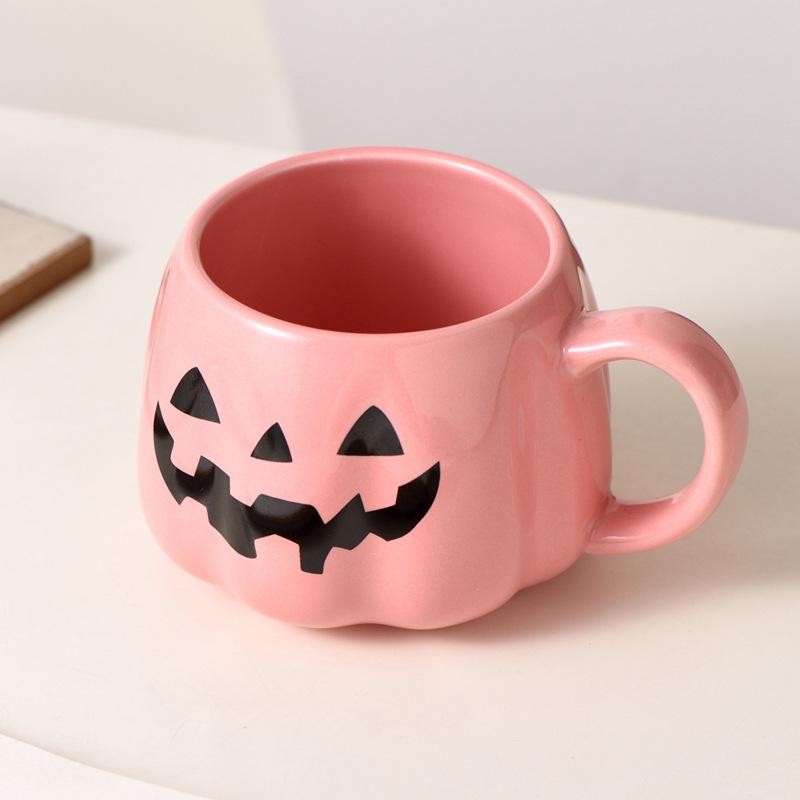 New Halloween Pumpkin Cup Creative Mug Retro Holiday Water Cup Practical Hand Cup Pumpkin Cup