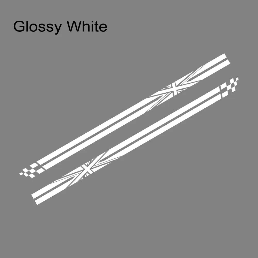 2PCS Car Door Side Stickers Union Jack Styling Decoration Decal For Mini Cooper S JCW R55 R56 R60 R61 F54 F55 F56 F60 Countryman