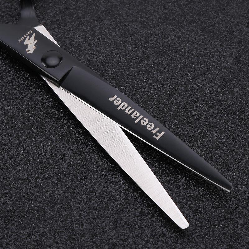 FGL 6" Black Dragon Hairdressing & Barber Scissors Set