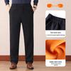 Men's Winter Warm Fleece Pants for Middle-aged and Elderly