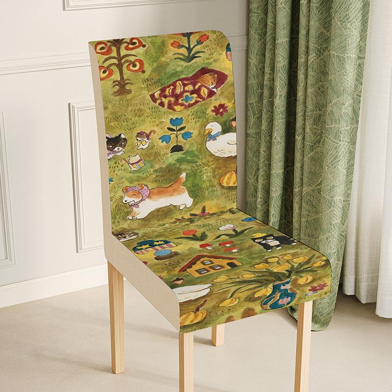 Cartoon Chair Covers Odorless Healthy Eco-Friendly Soft Skin-Friendly Seat Covers Fade-Resistant Machine Washable Chair Protecto