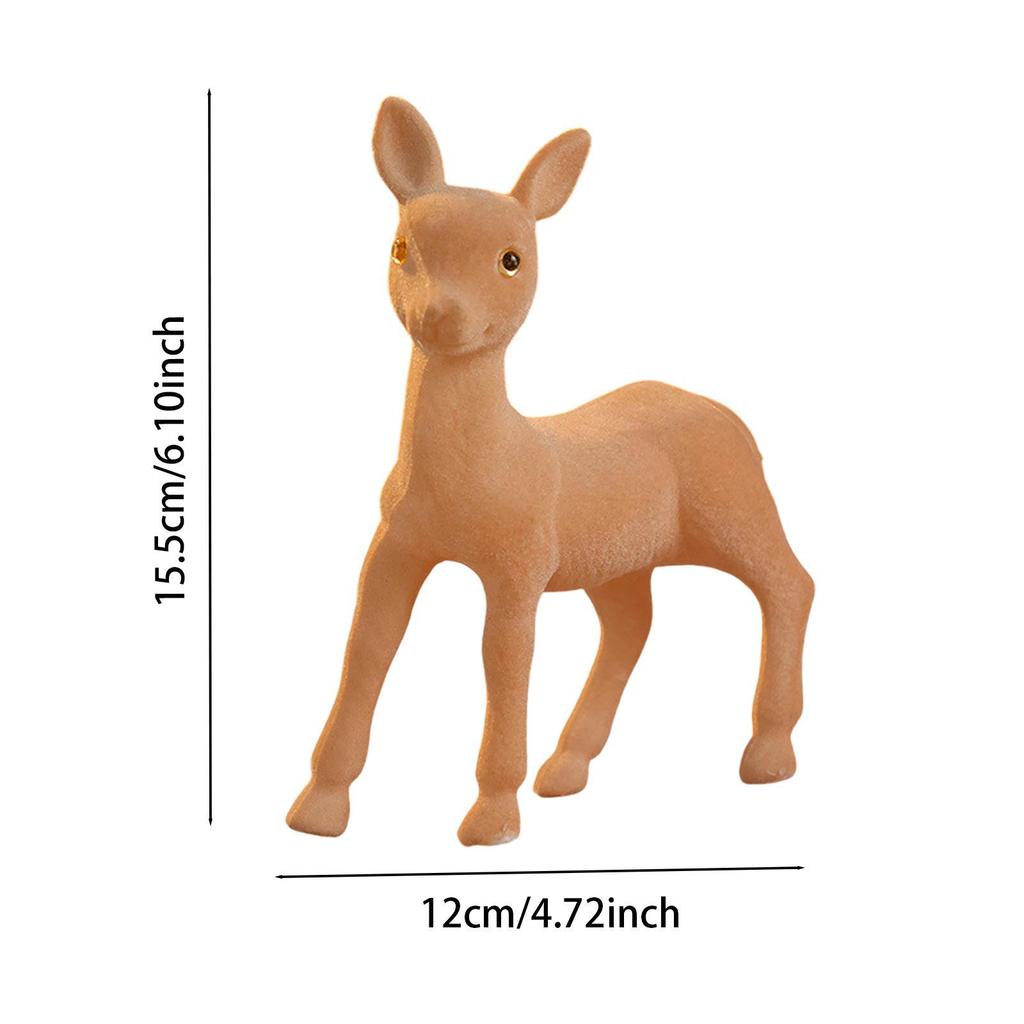 Christmas Reindeer Statue Simulated Deer Sculpture Collecting Holiday Decoration Xmas Elk Figurine for Entrance Porch Desktop
